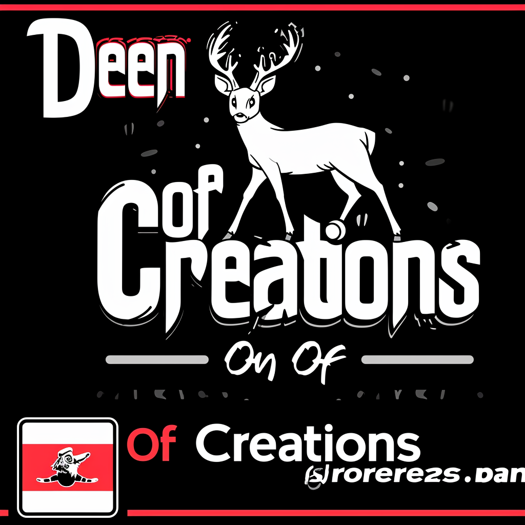 4. Cartoon white deer gaming logo for Den Of Creations