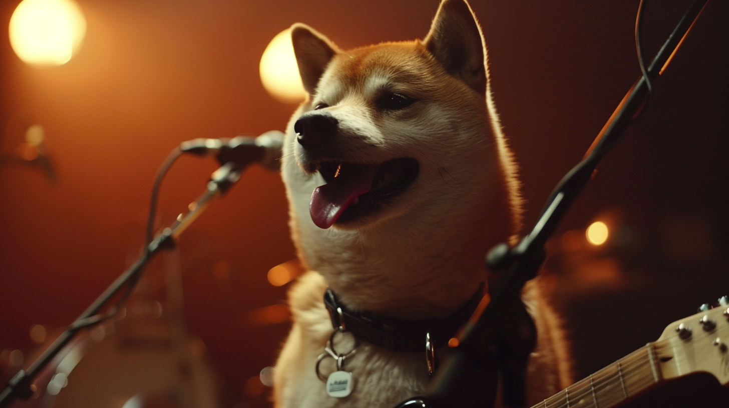 4. Doge singing on stage, Friday love.