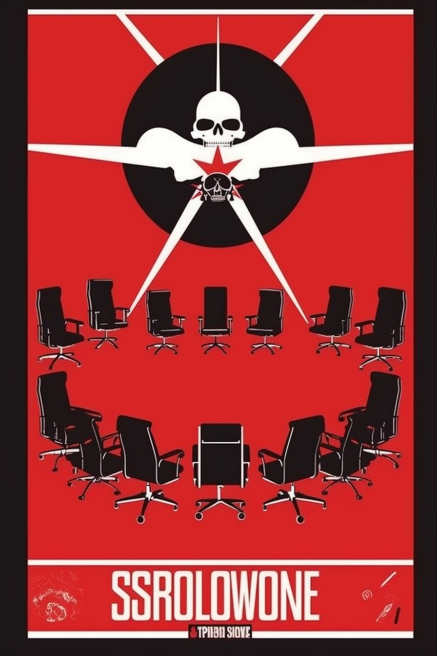 4. Minimalist movie poster depicting the war room scene