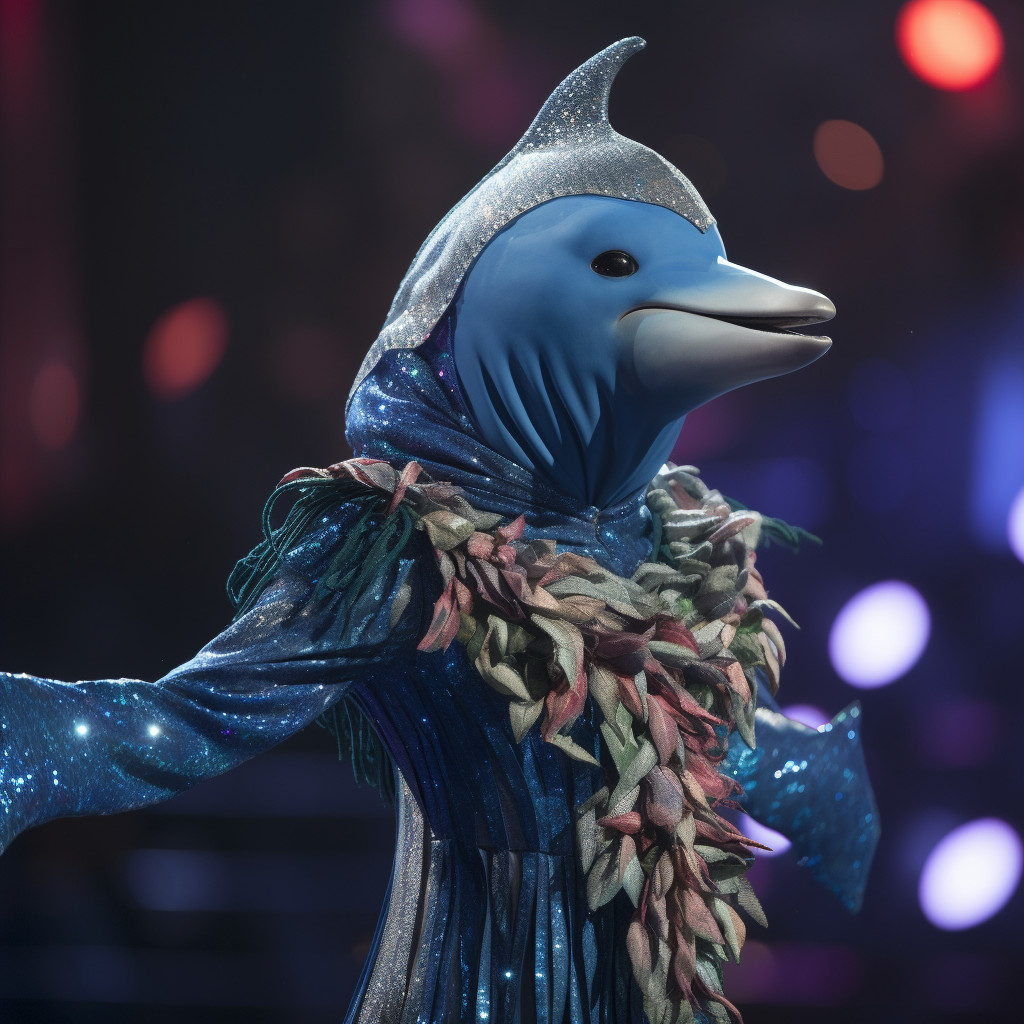 4. Female dolphin costume from  The Masked Singer