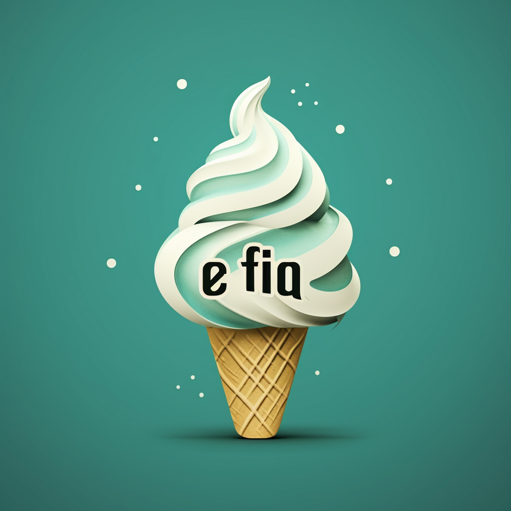 4. Gelato logo with mouthwatering scoop