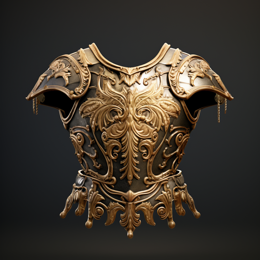 4. Ornate gold cuirass with lifelike musculature