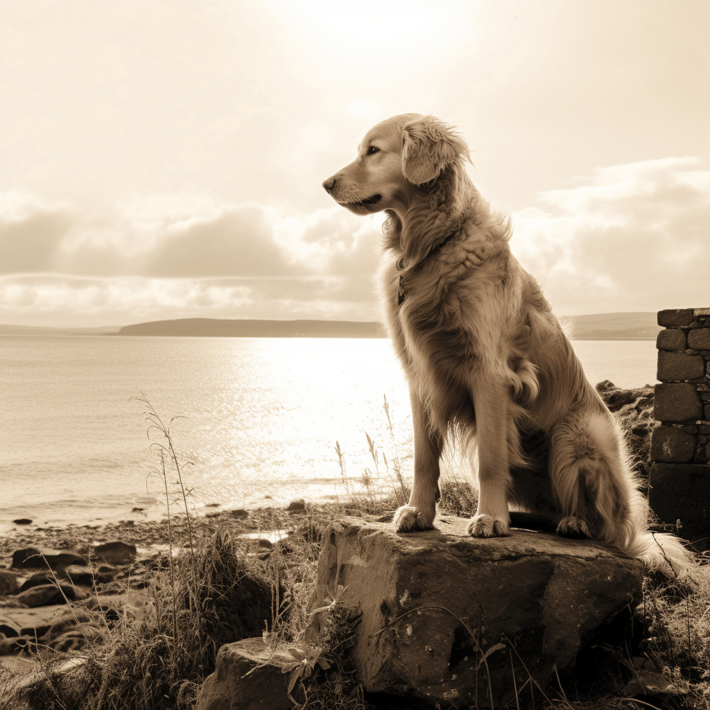 4. Historical images of Golden Retrievers in Scotland