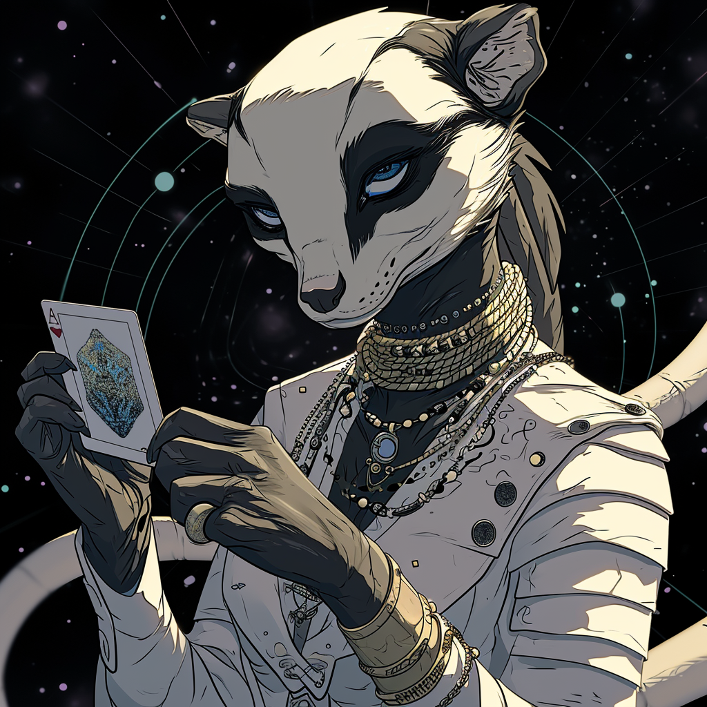 4. Image of a Female Honey Badger and Snake Hybrid Playing Cards