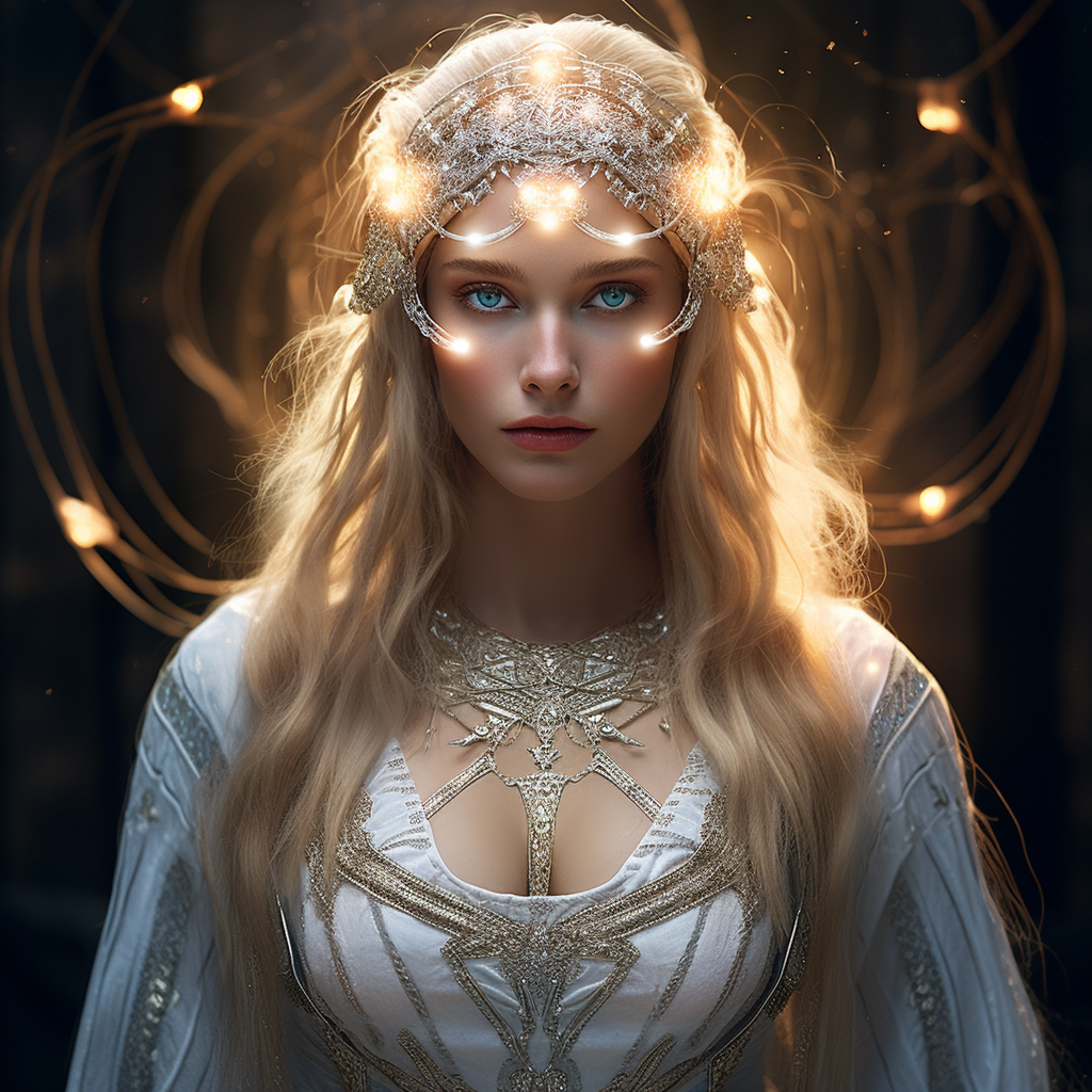 4. Beautiful she-elf in fantasy setting