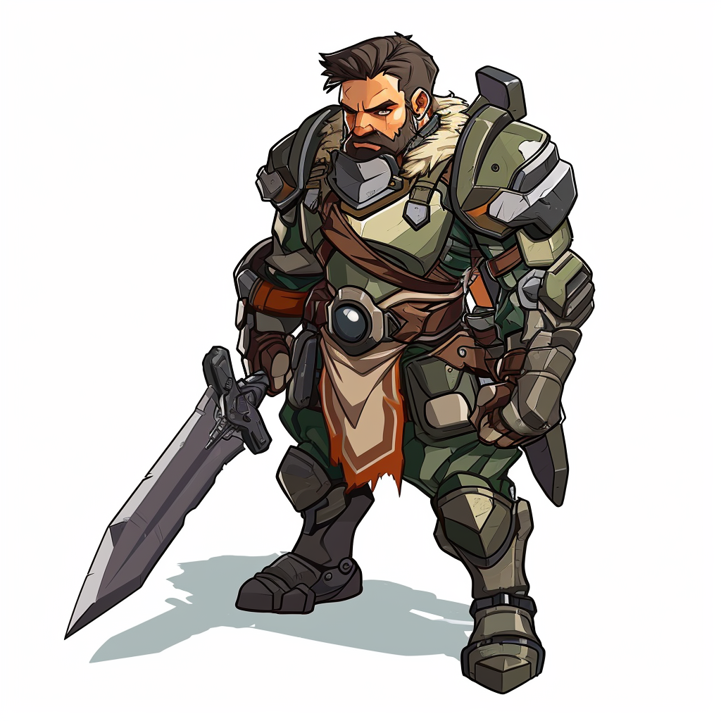 4. Isometric soldier from the popular game Guild Wars 2