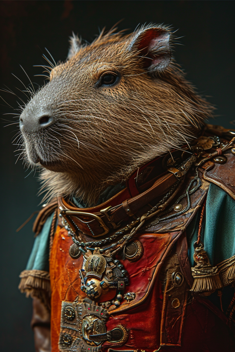 4. Detailed ALT Text for Capybara in Ultramarathon Gear