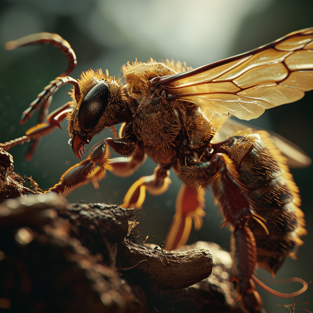 4. Image of Killer Bee Attacking with Aggressive Sting