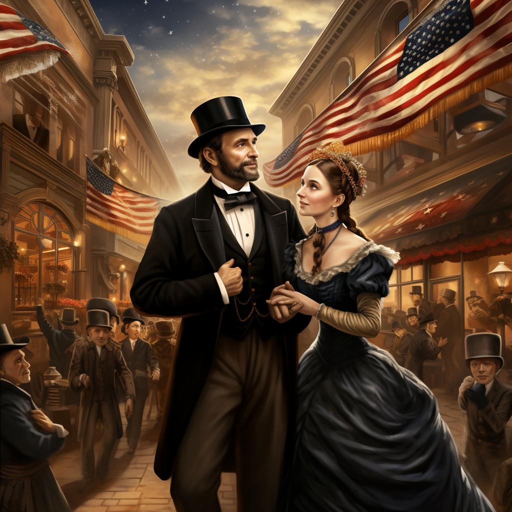 4. Image of Abraham Lincoln and Mary Todd Lincoln at Ford's Theatre