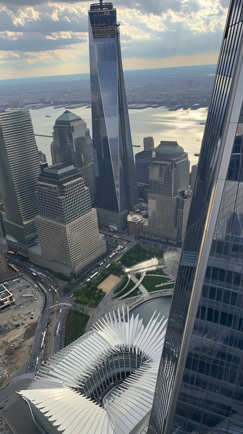 4. Amazing aerial shot of WTC tower