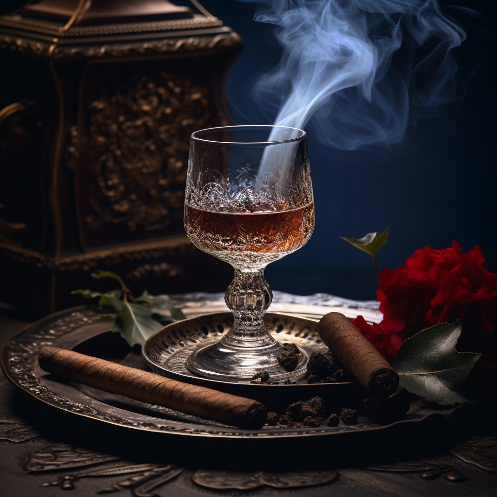 Image of a luxurious cigar in a classical moody setting