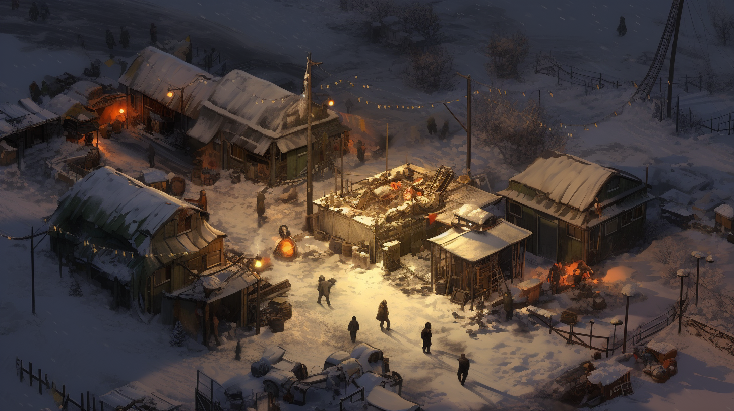 4. Image of Disco Elysium in a small winter town