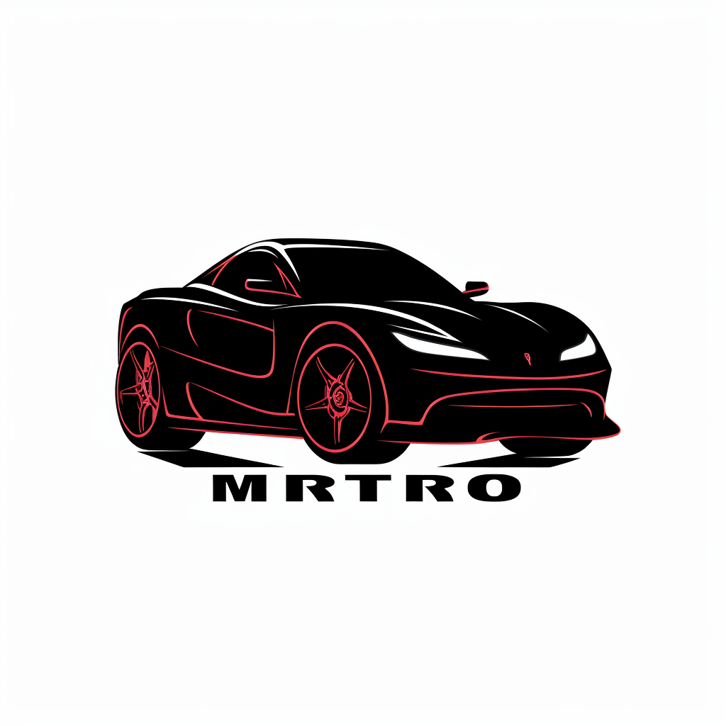 4. Stylish car logo in black and red