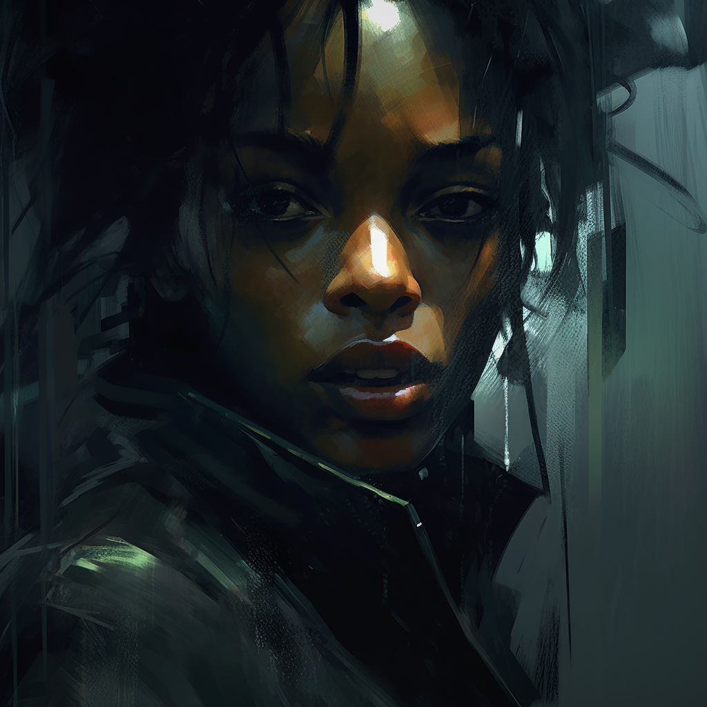 4. ALT Text for Image - Detailed ebony girl portrait