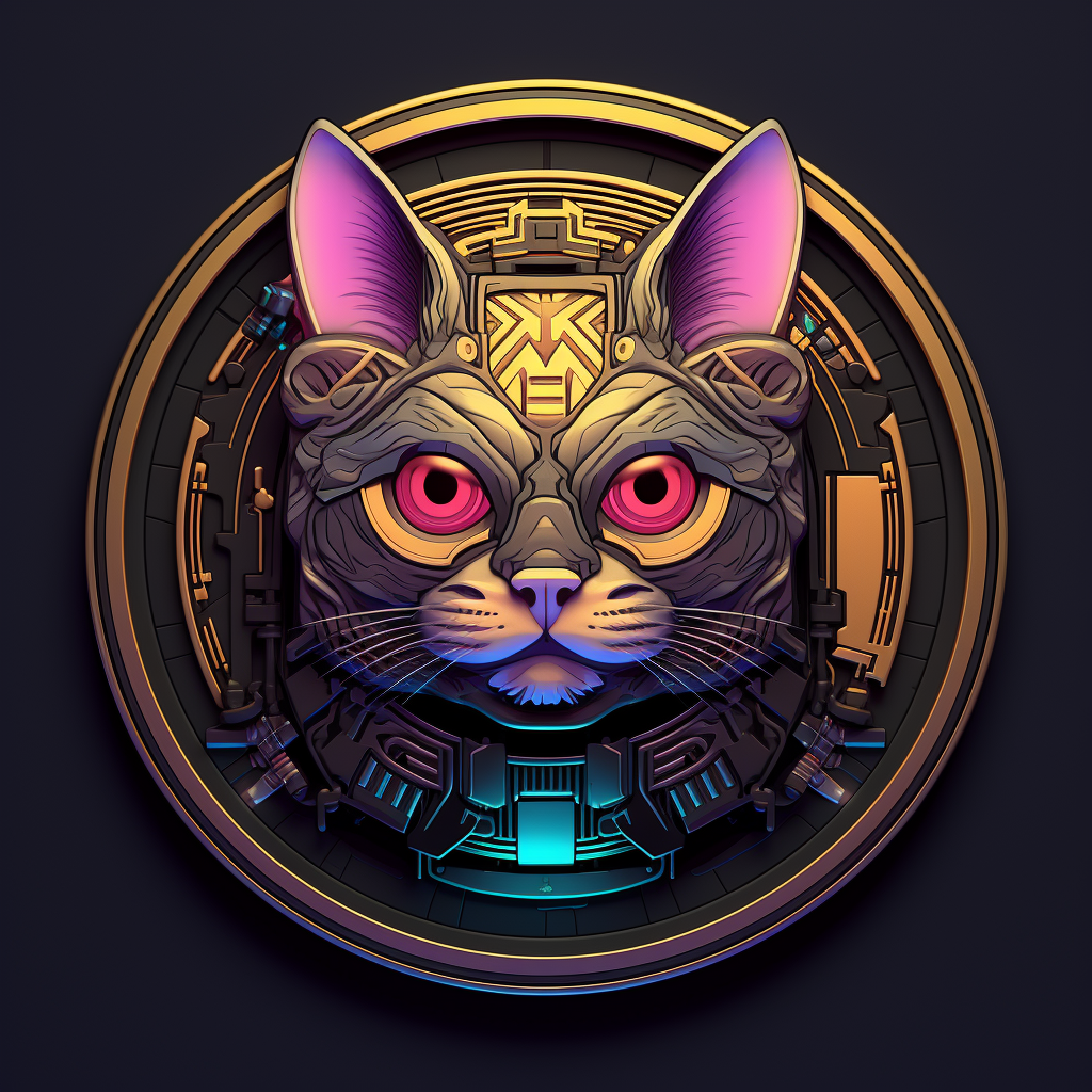 Coin with a cat head design