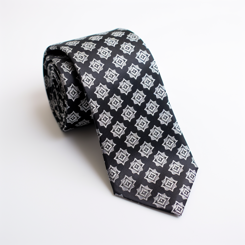 4. Stylish black and white tie pattern