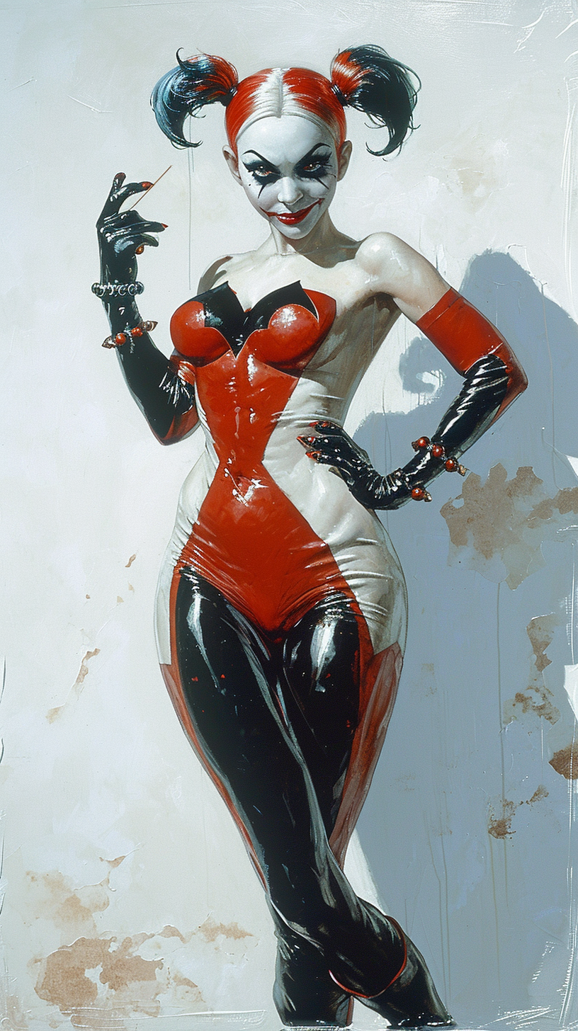 4.  Ultra-realistic image of Harley Quinn, the iconic comic book character