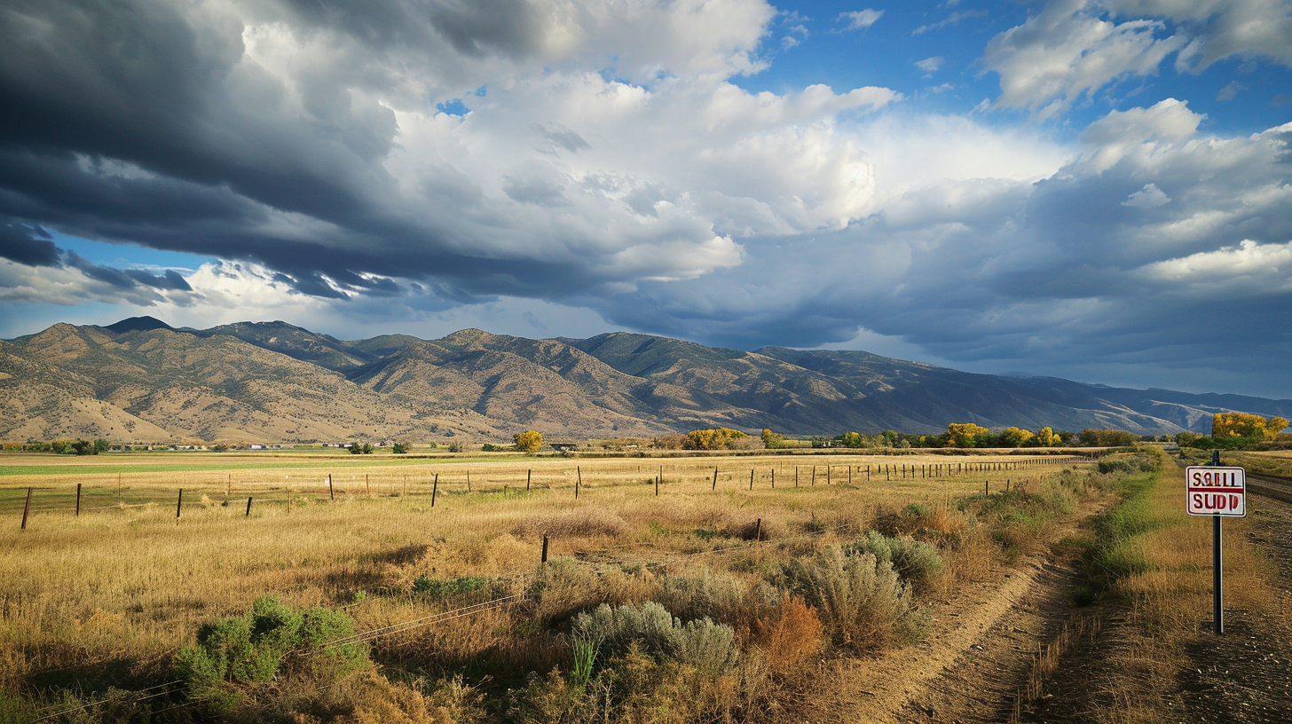 4. Image of raw farm land with mountains