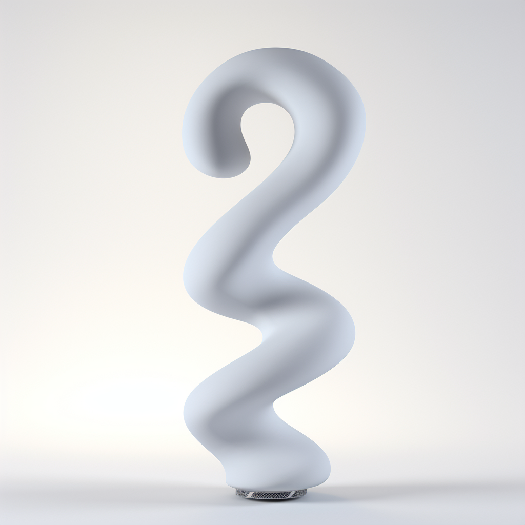 3D question marks lamps on a white background