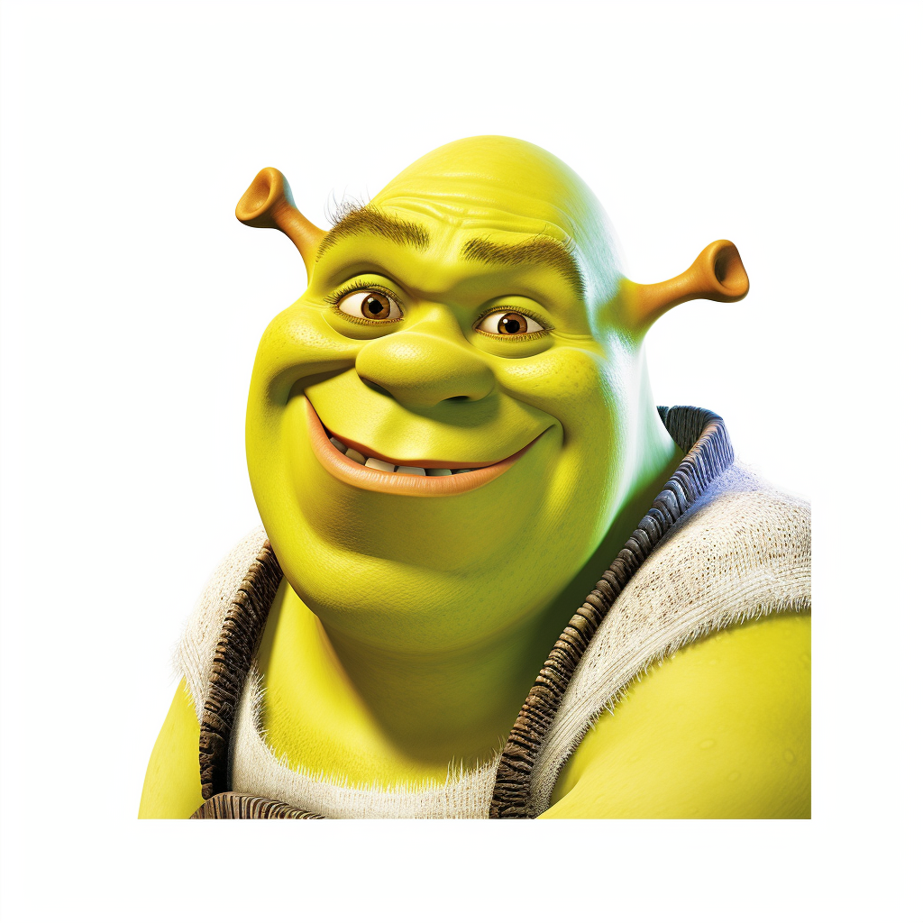 4. Image of Shrek on transparent background.