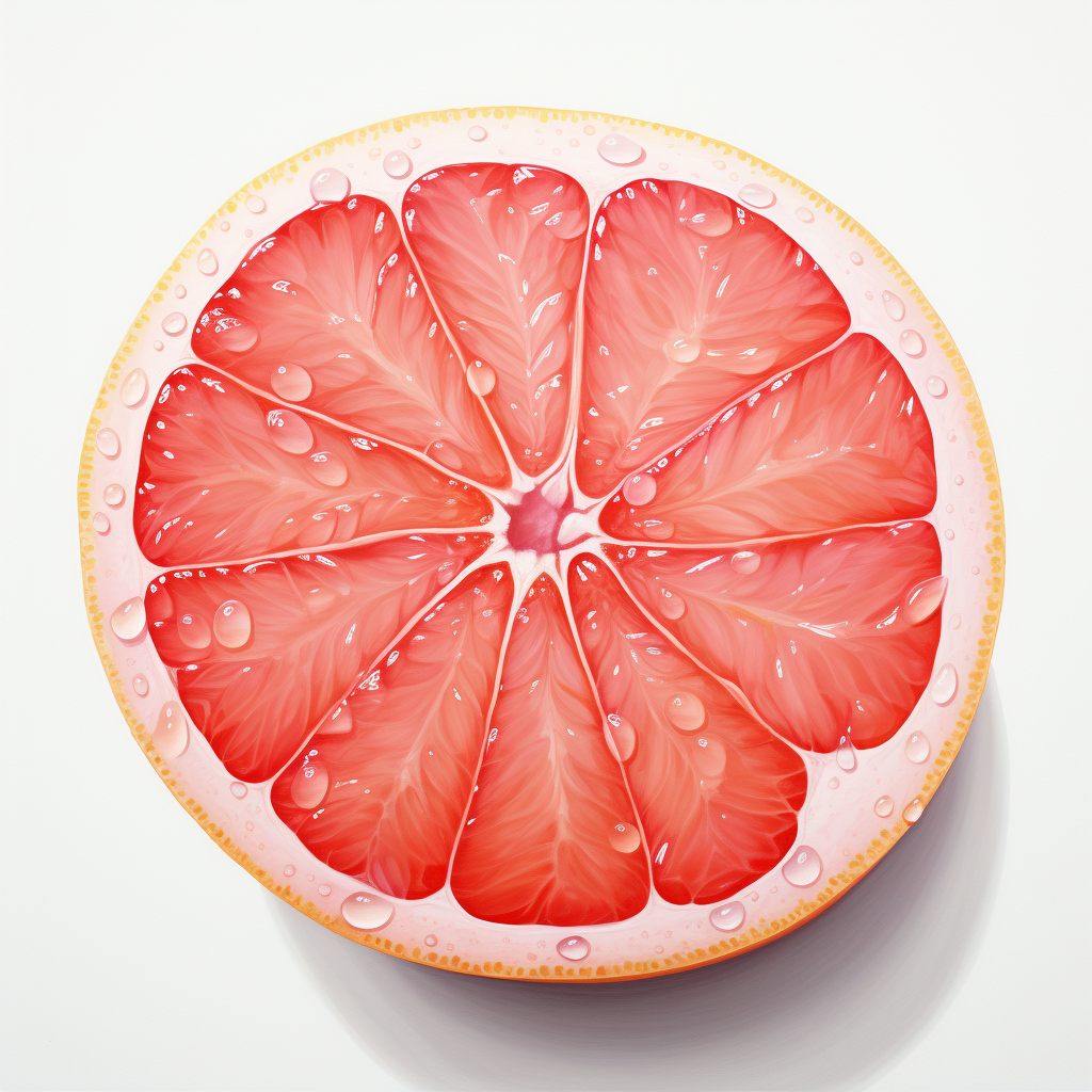 4. Fresh and juicy pînk grapefruit