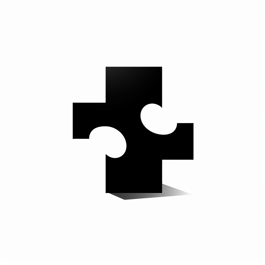 Image of a simple symbol with a missing puzzle piece