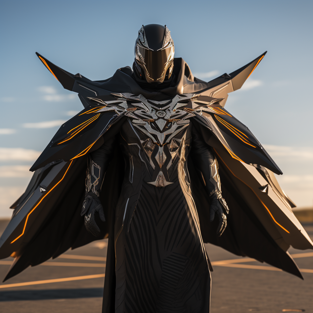 Futuristic Wingsuit with Knife-like Wings