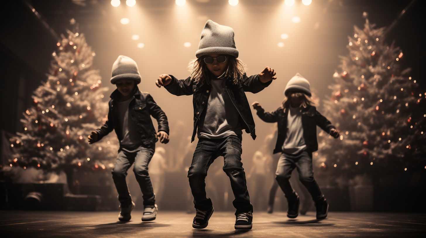 4. Children in Festive Christmas Dance