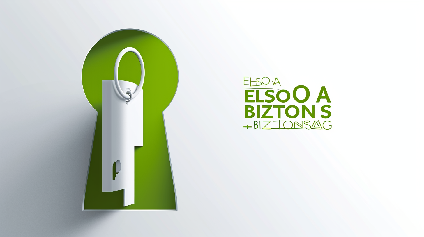 4. Keyhole with  ELSO A BIZTONSAG  text and green and white colors.