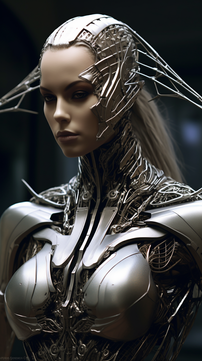 4. Cybernetic Woman with Sharp Protruding Blades