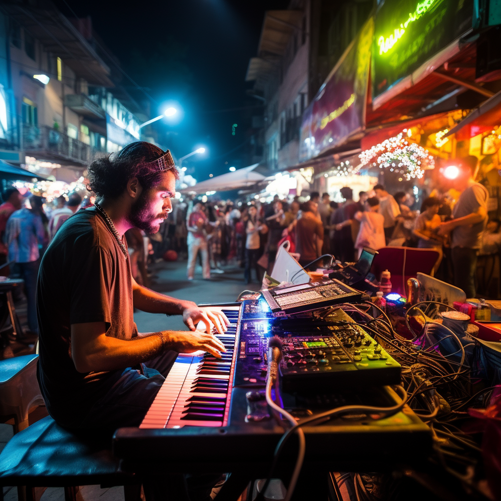 4. Colorful street festival food image