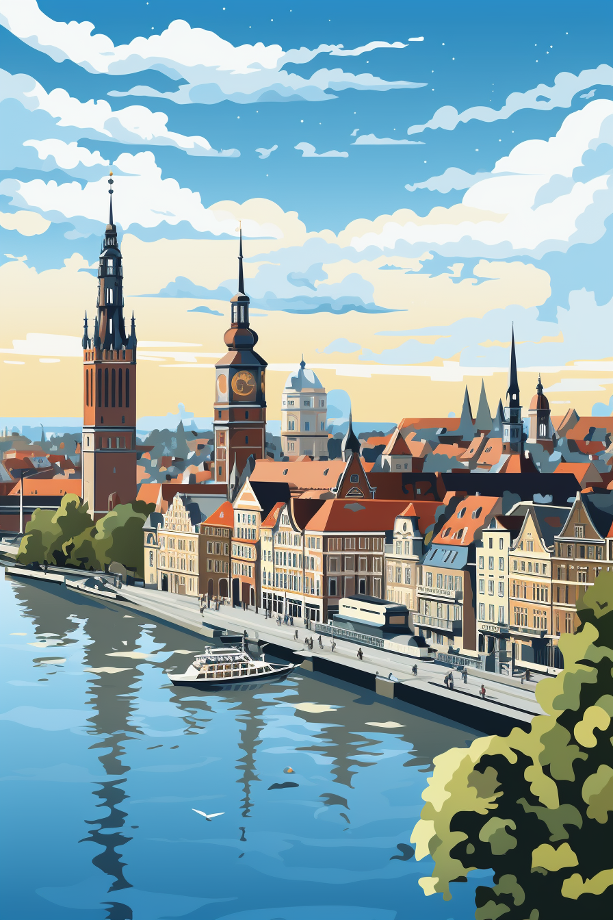 4. Stunning Vector Art of Hanover City