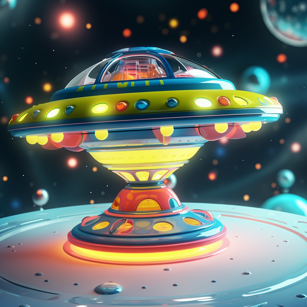 4. Playful 3D Model of a Flying Saucer