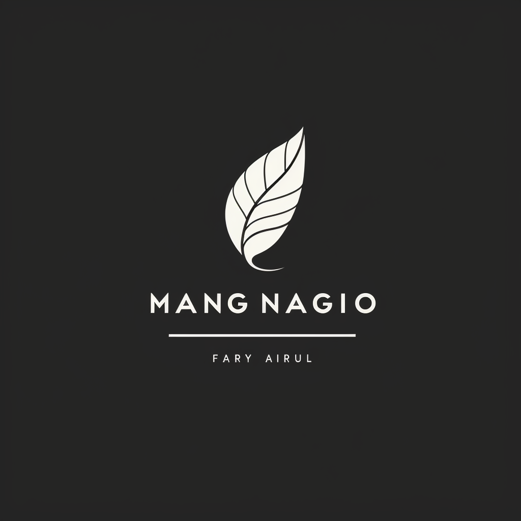 4. Minimalist logo design with mango theme