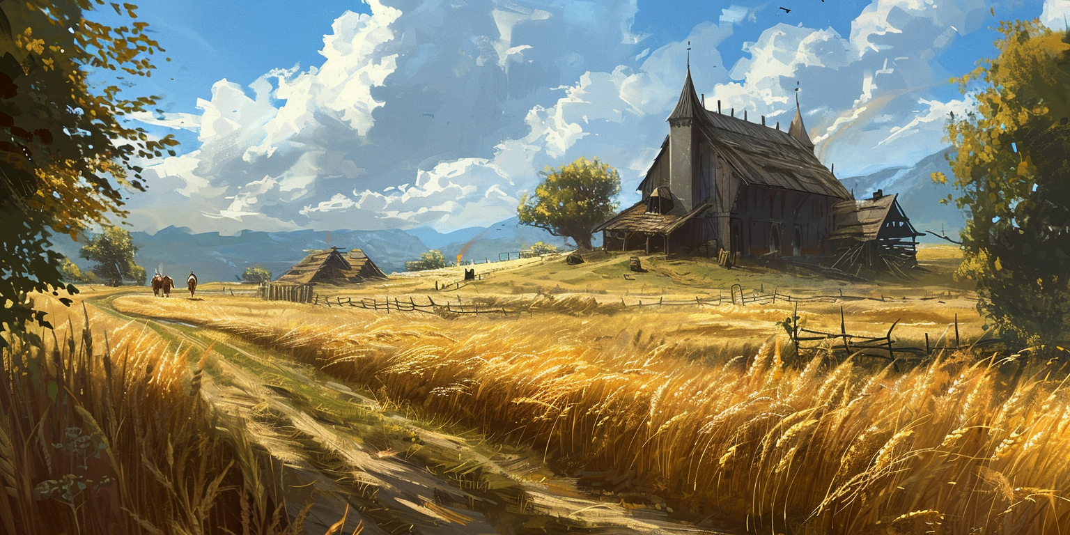 4. Image of rustic medieval farmland