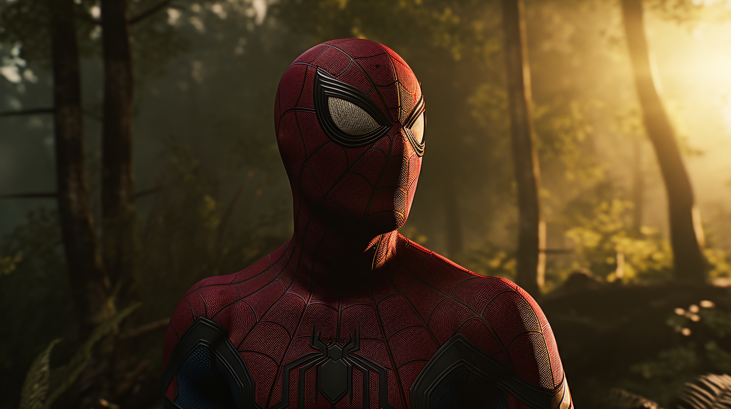 4. Stunning image showcasing the Mystical Spider-Man in a cinematic setting