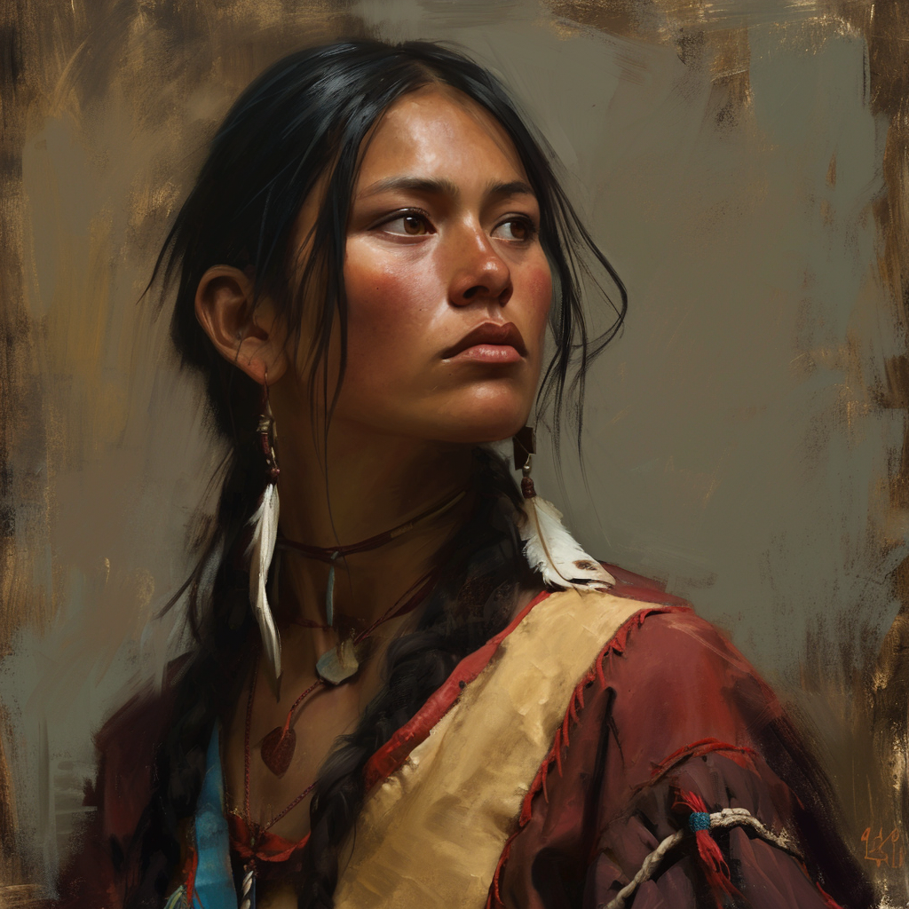 4. Captivating image of Native American woman