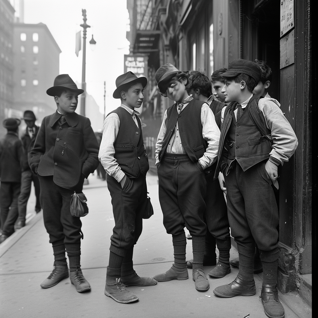 4. Historical photo of New York City youth in 1911