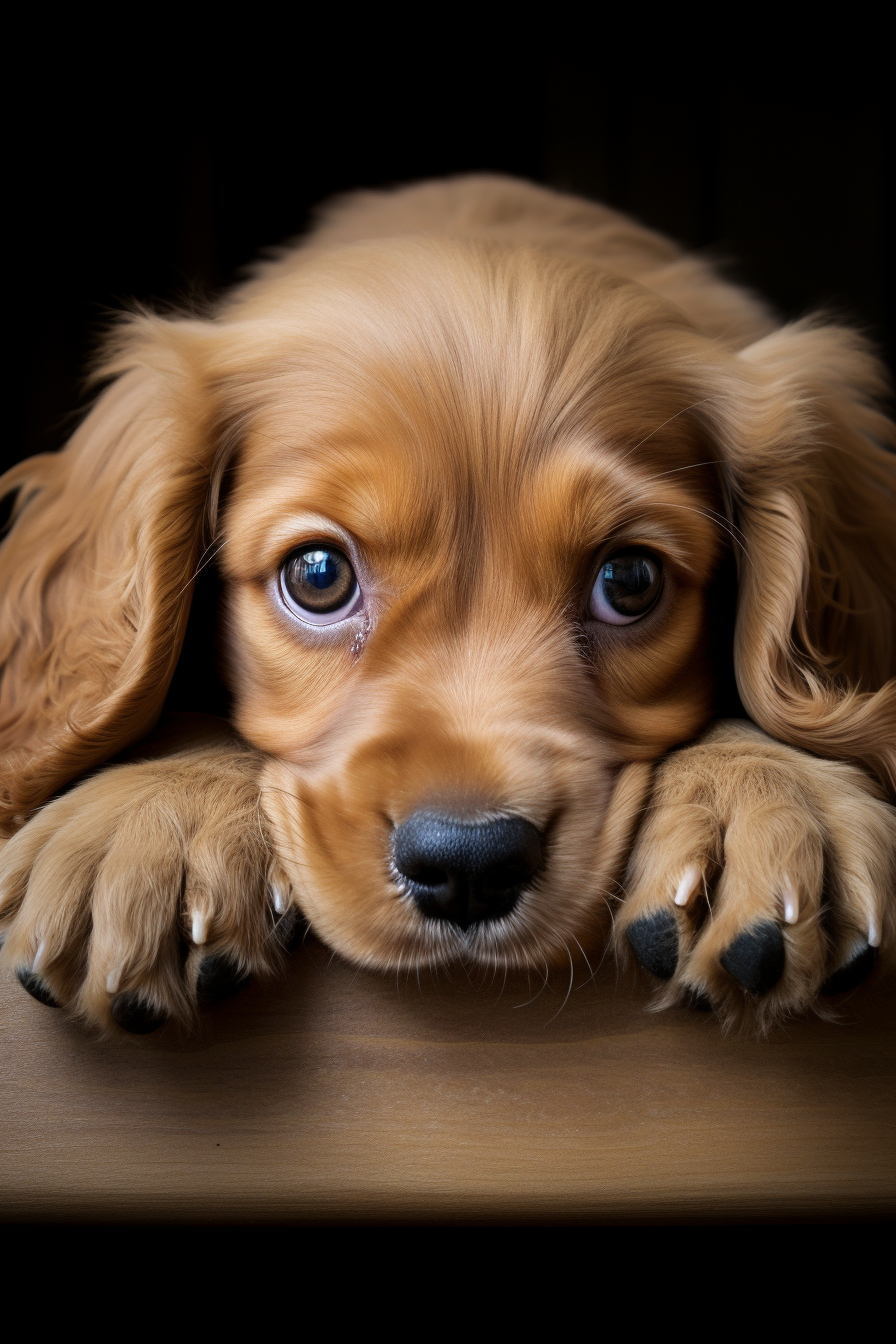 4. Cute puppy with soulful eyes