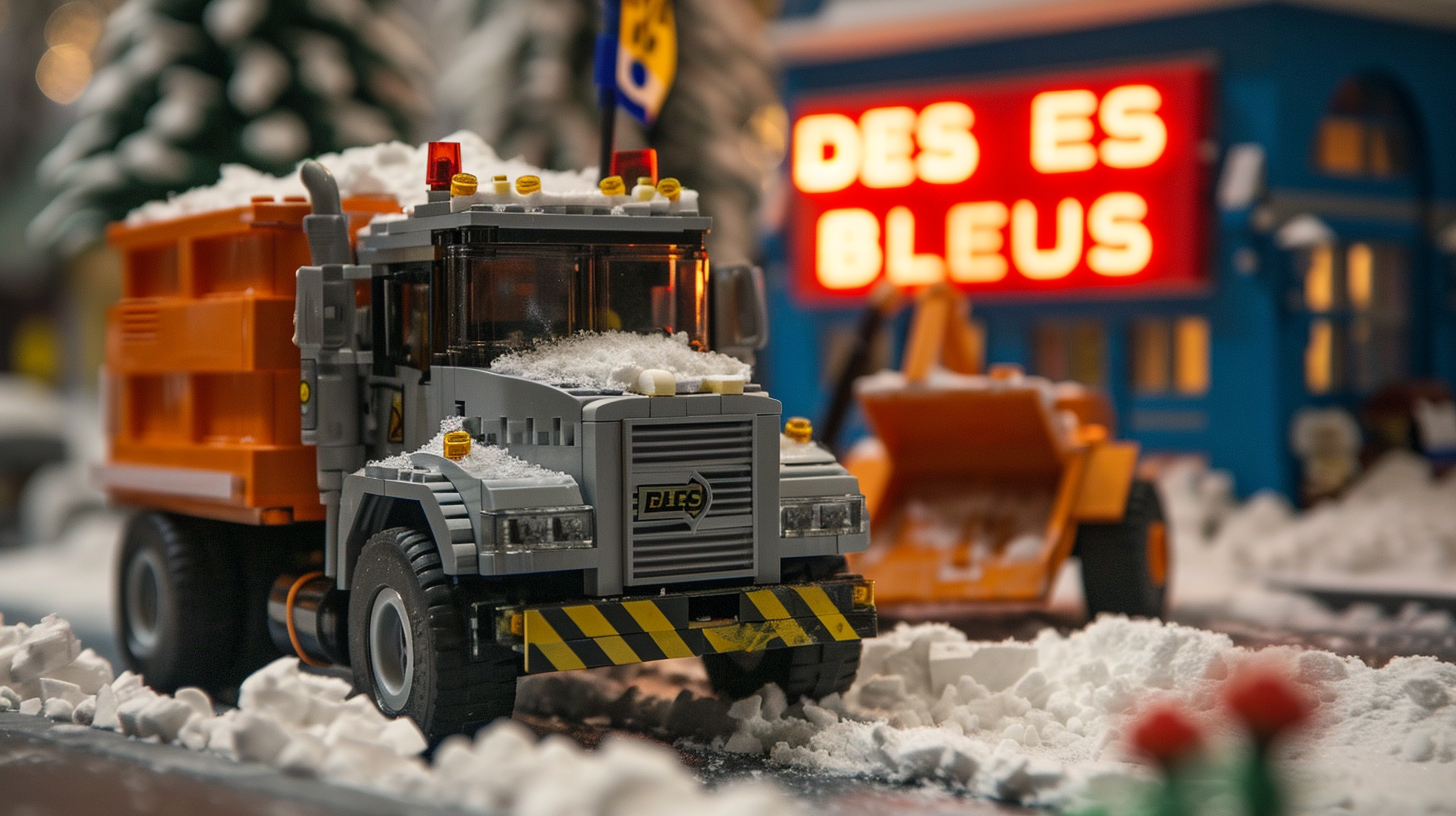 4. Snow removal operation in Canadian suburb street