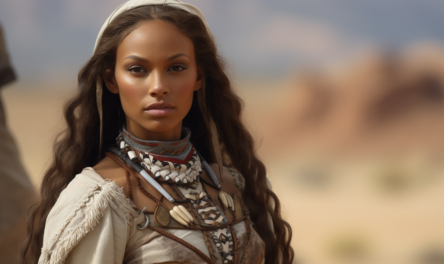 4. Native American Princess in Western Clothing