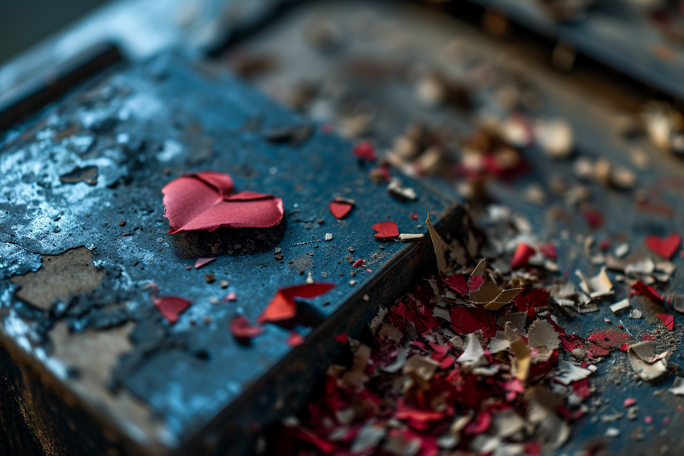 4. Image of shredded Valentine's Day card