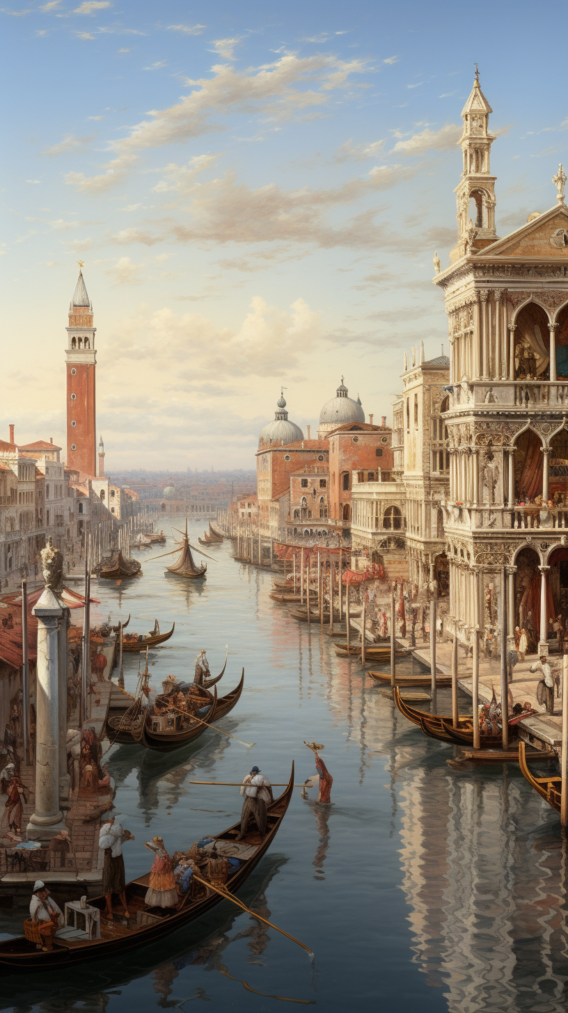 4. Stunning depiction of Venice in the 18th century.