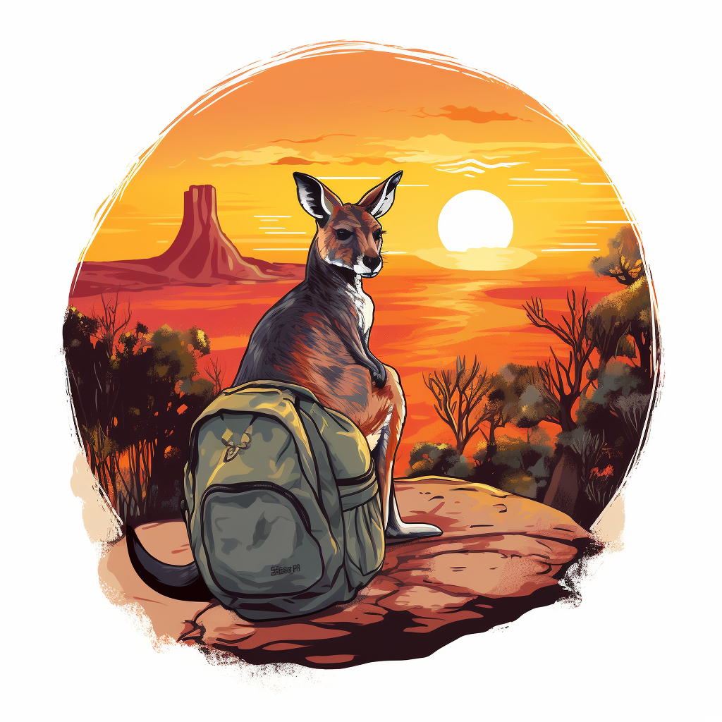 4. Logo of a wild kangaroo backpack