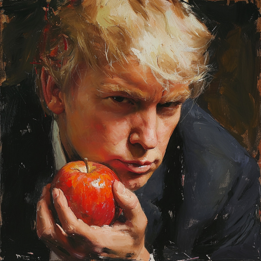 4. Young Trump Eating an Apple