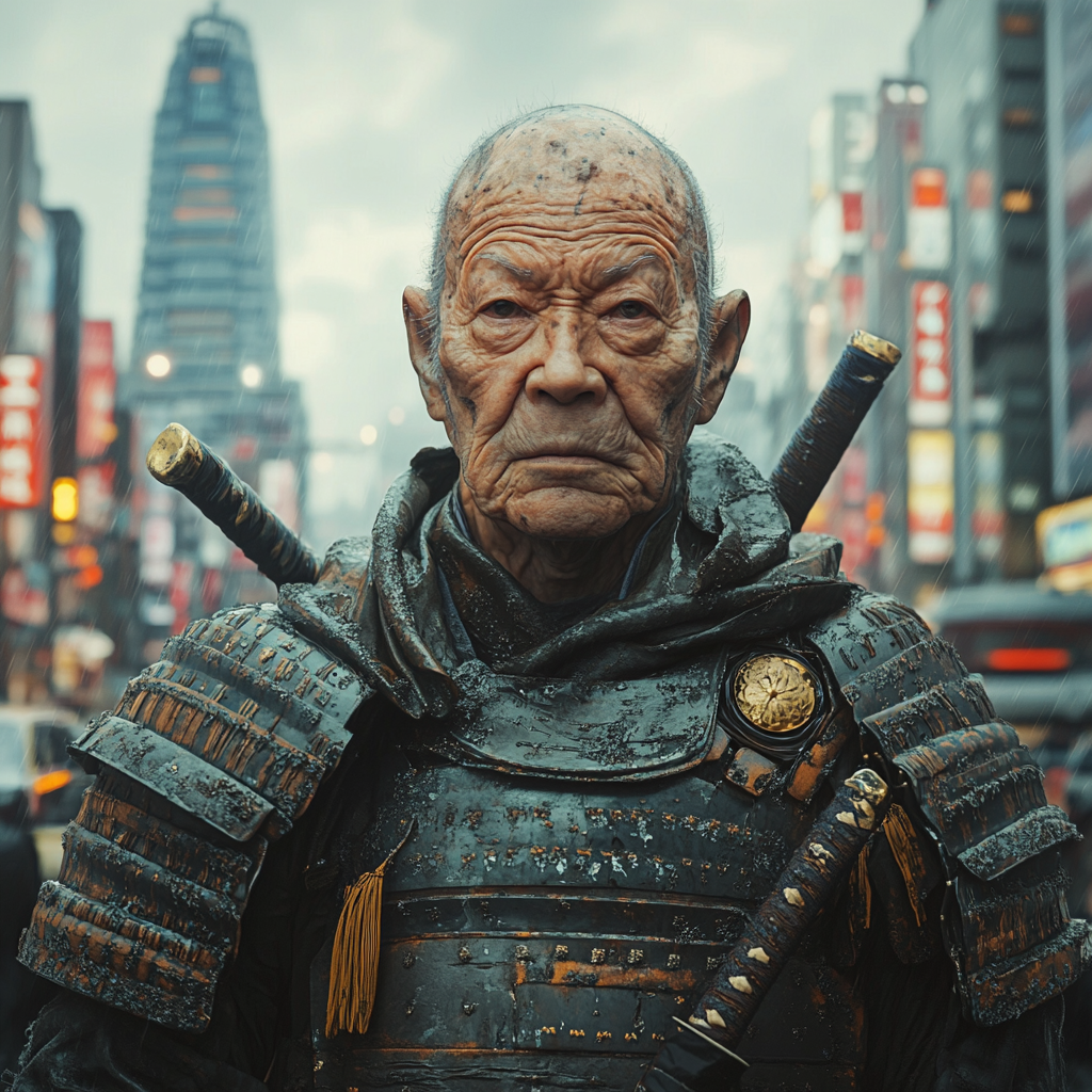 120-year-old samurai navigating modern Japan after coma.