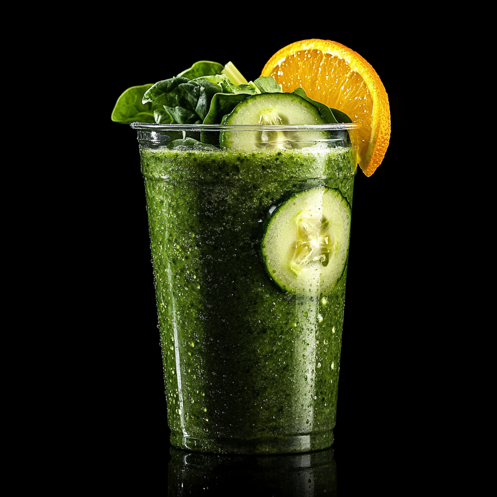 16K Documentary Style Greens Smoothie Ingredient Photo 