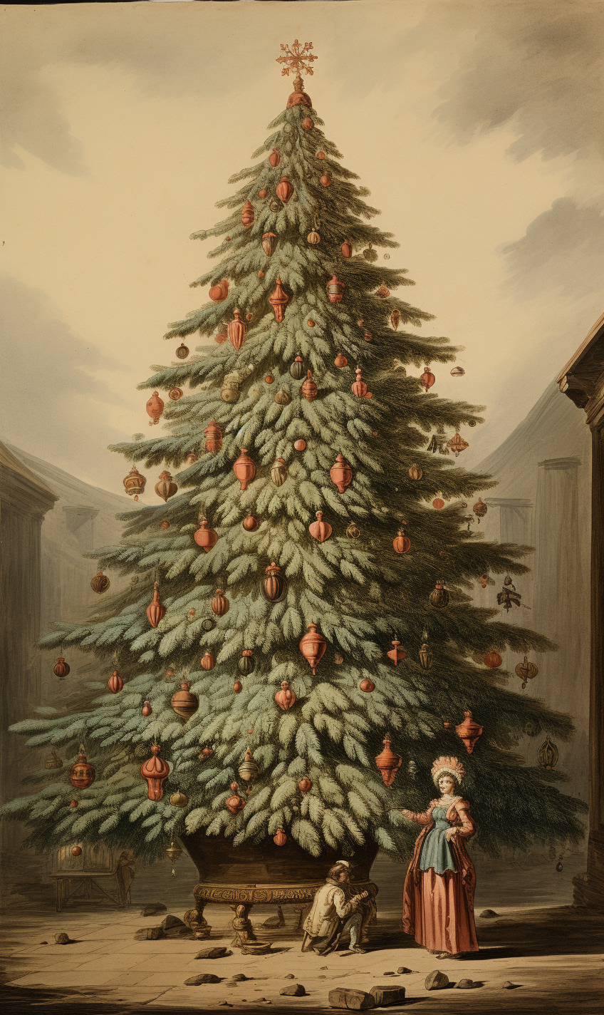 1700 Christmas Tree Drawing Etteilla Style