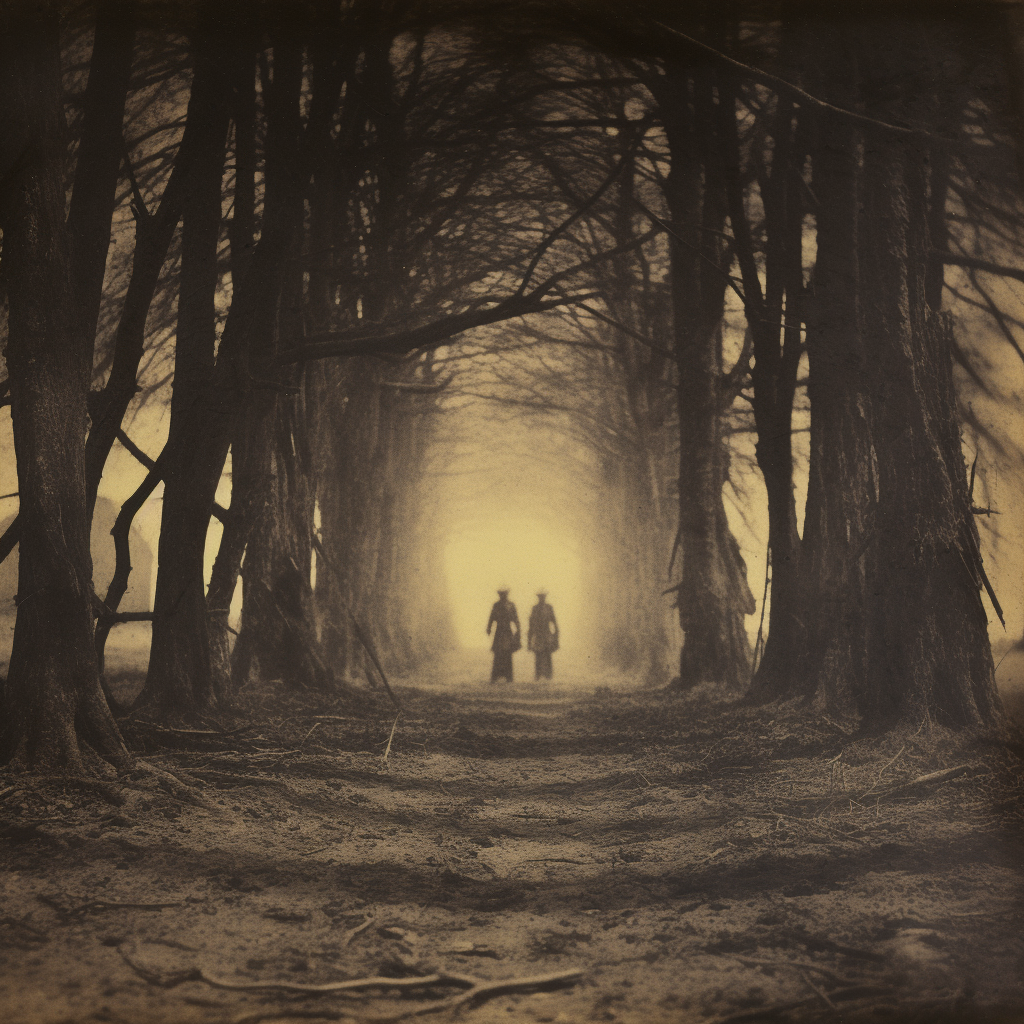 Vintage Copse of Trees, Mystery, Fear