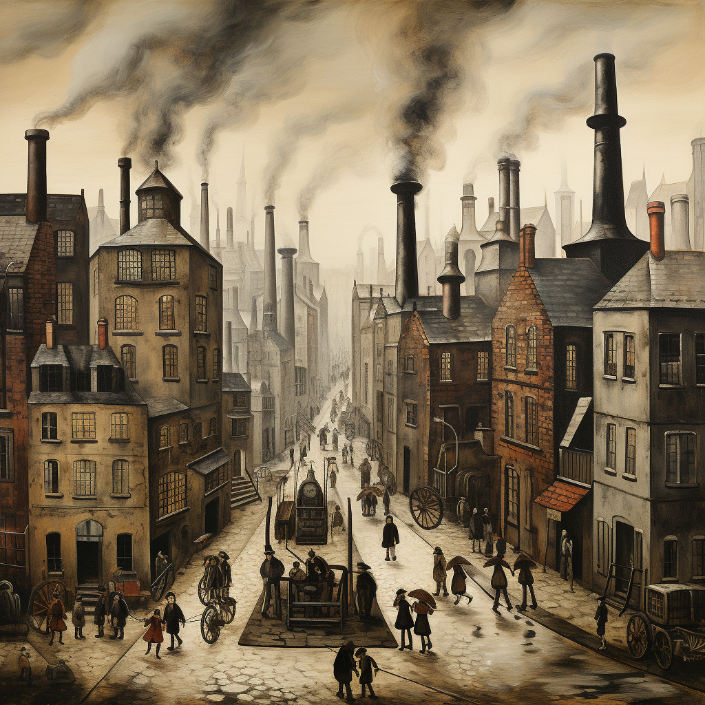 Smoky Industrial Scene from the 1800s